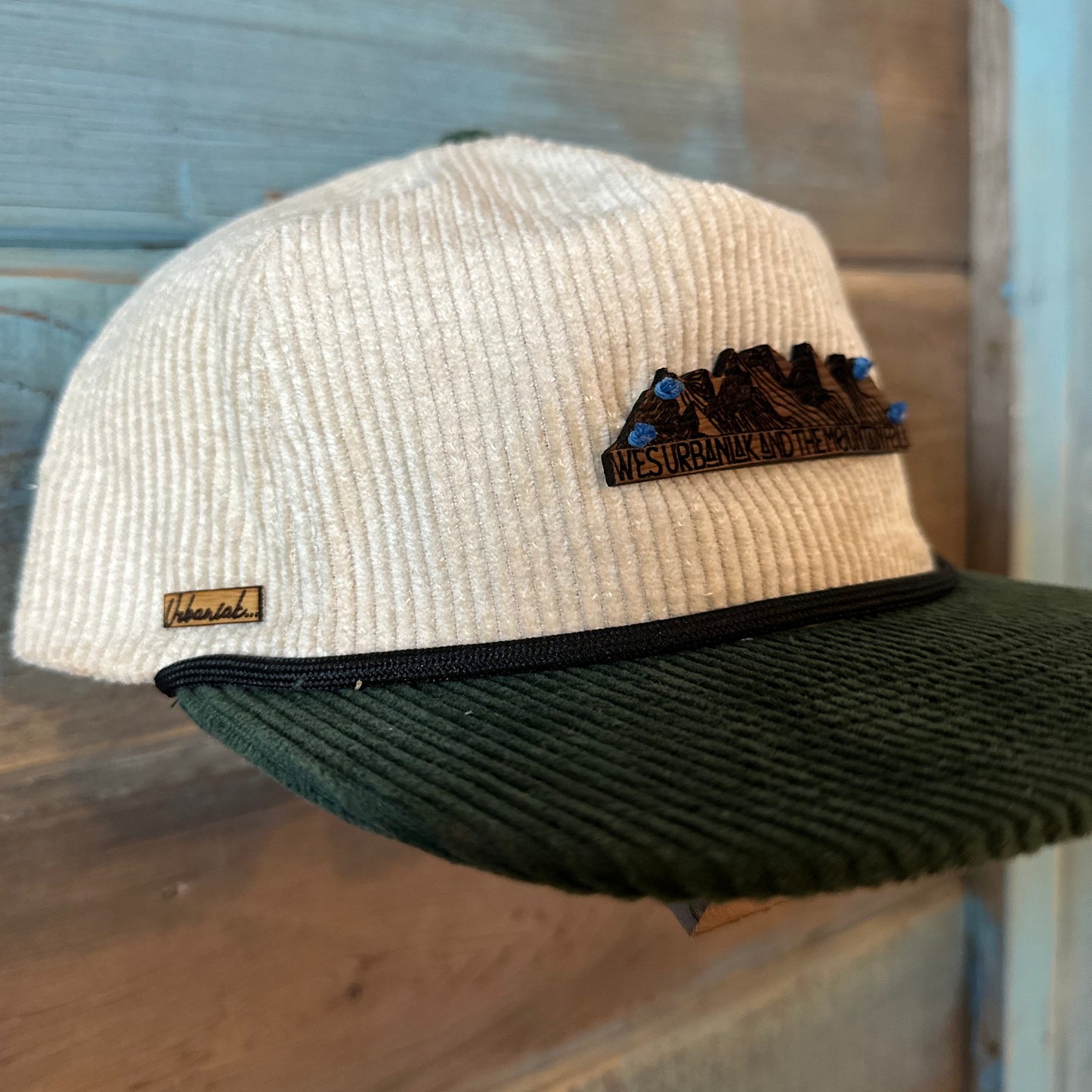 Green/beige Corduroy Head Hugger