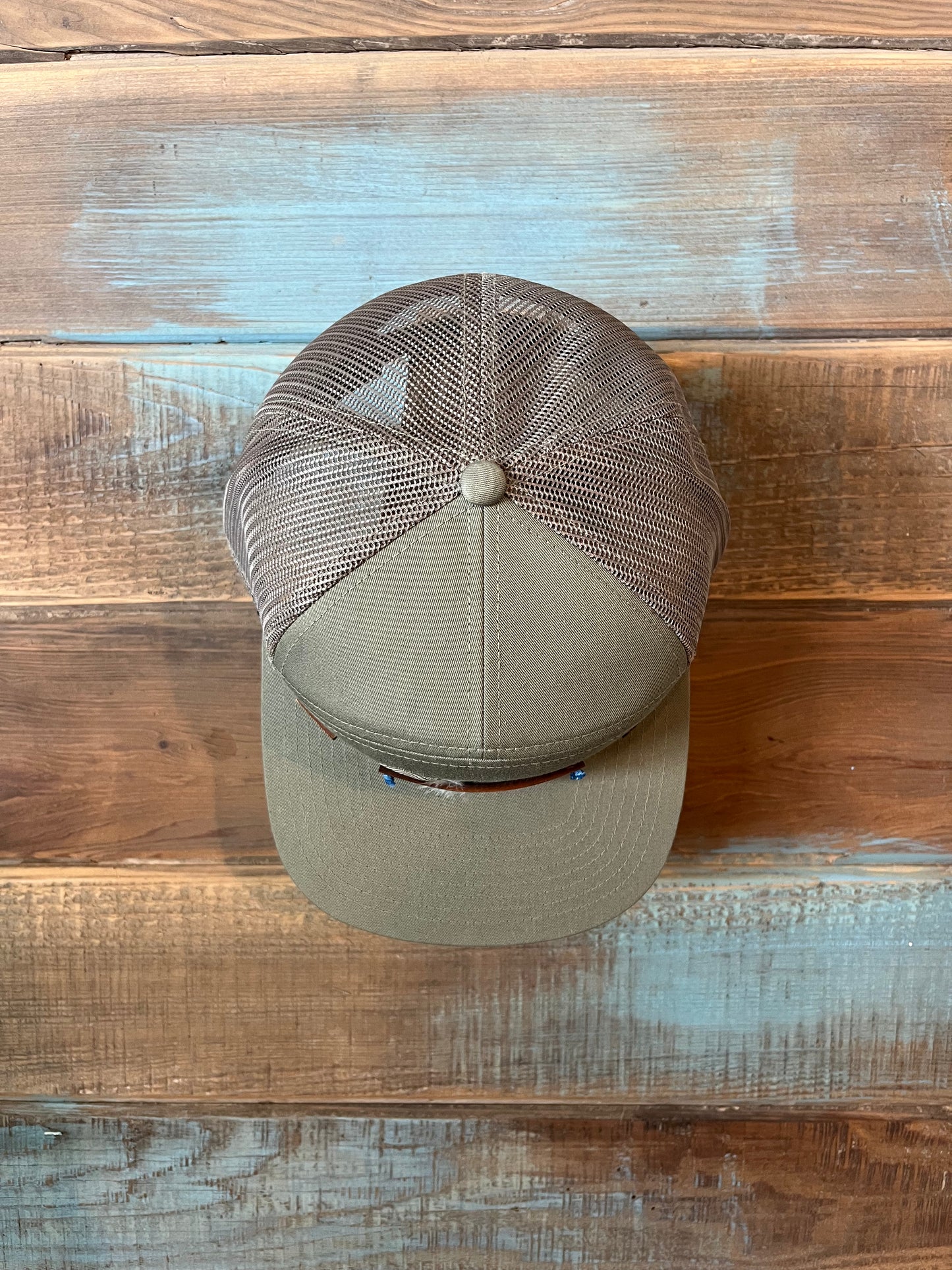 Loden green Flat Bill Trucker Hat